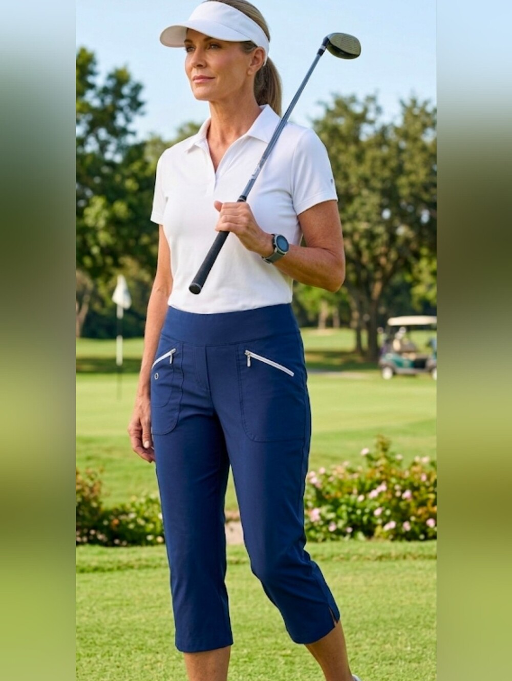 jamie sadock Navy Blue Golf Skort with Branded Waistband  ( Waist 16")